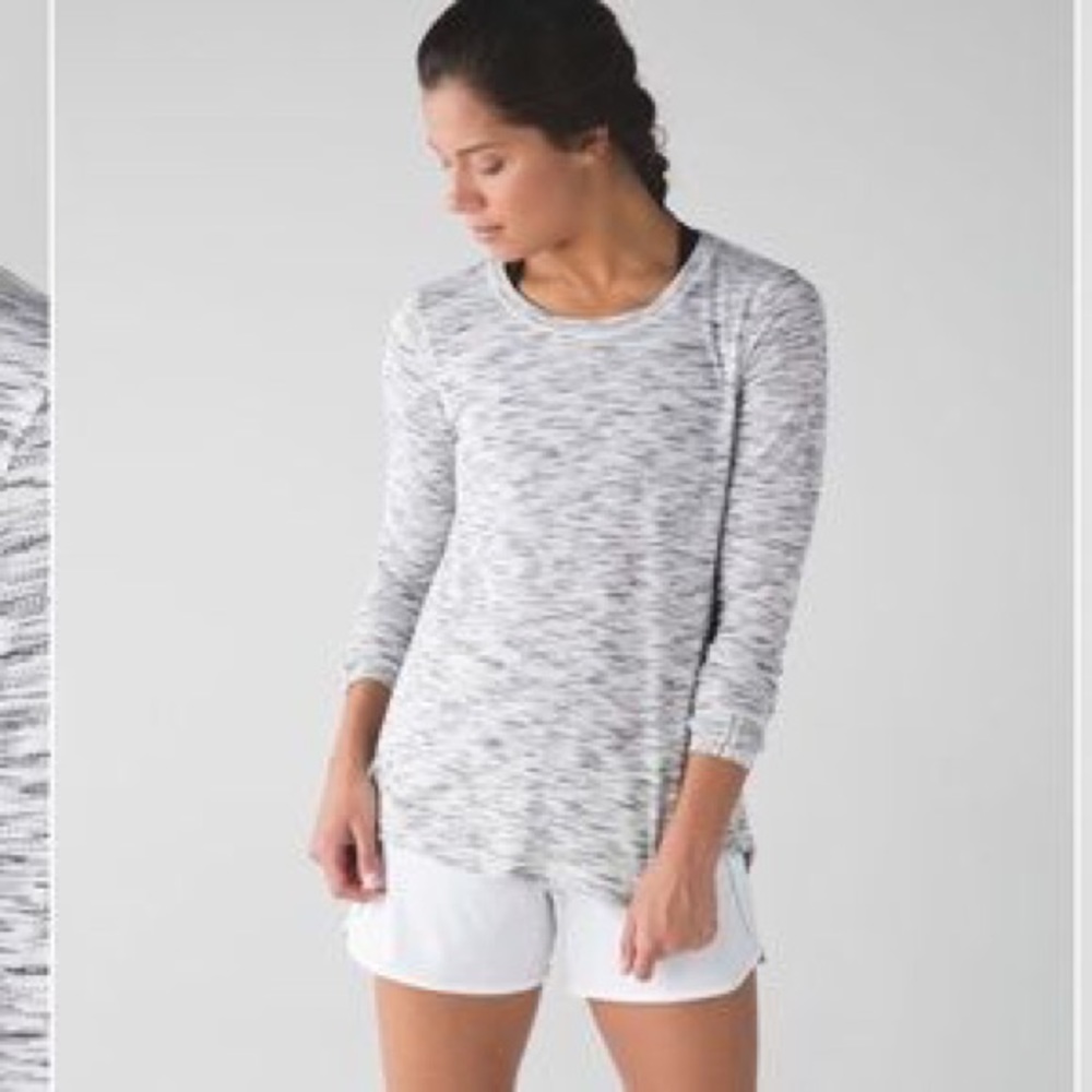 Lululemon Beat the Heat Long Sleeve - Tiger Space Dye, Open Back Top, Luon